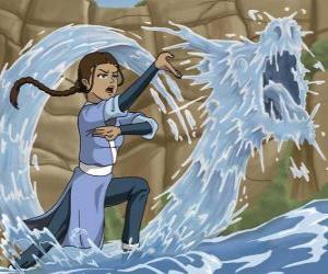пазл Katara является мощным воды - Бендер, который сопровождает Аанга с братом Сокка